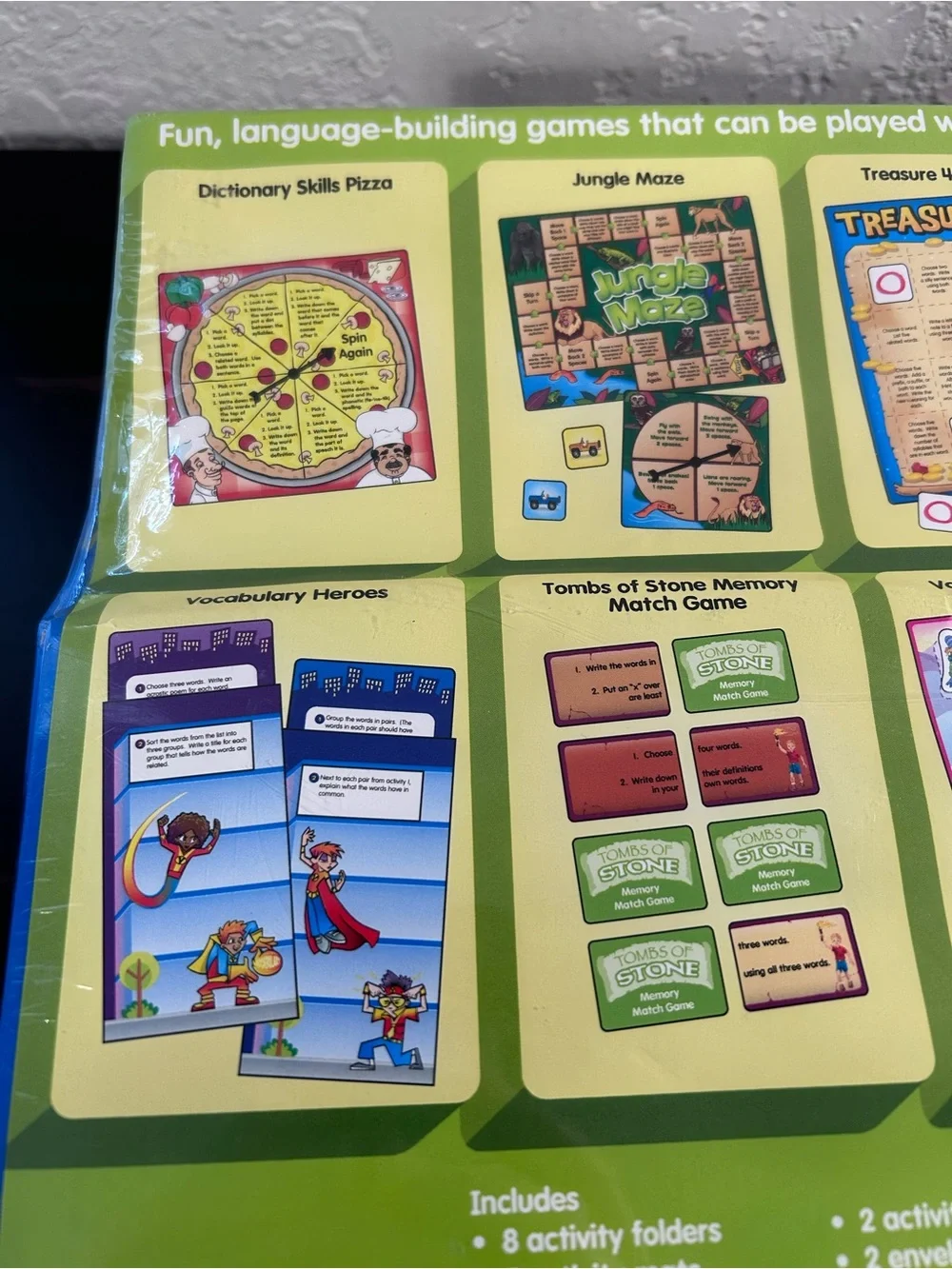 Lakeshore 8 Ready to Go Vocabulary Station File Folder Games Grade 2+ HH316 New